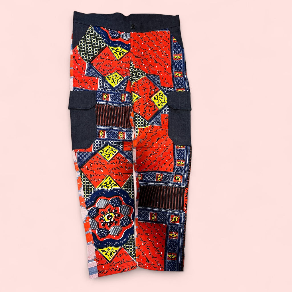 Orange Mix Brown African Pant