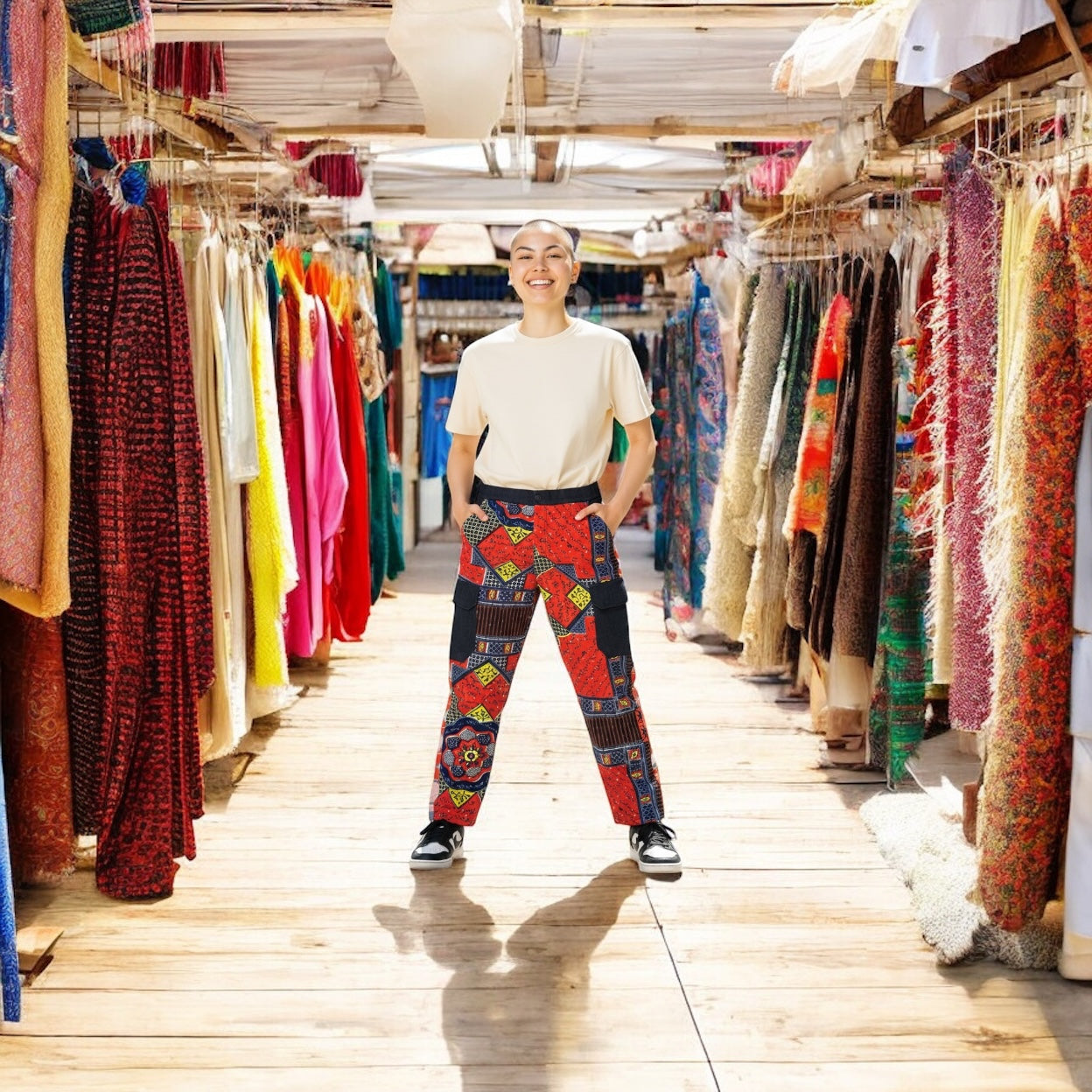 Orange Mix Brown African Pant