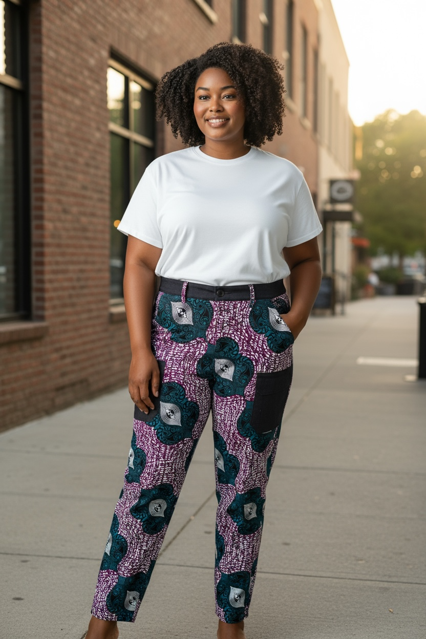 Purple Eyeish African Pant