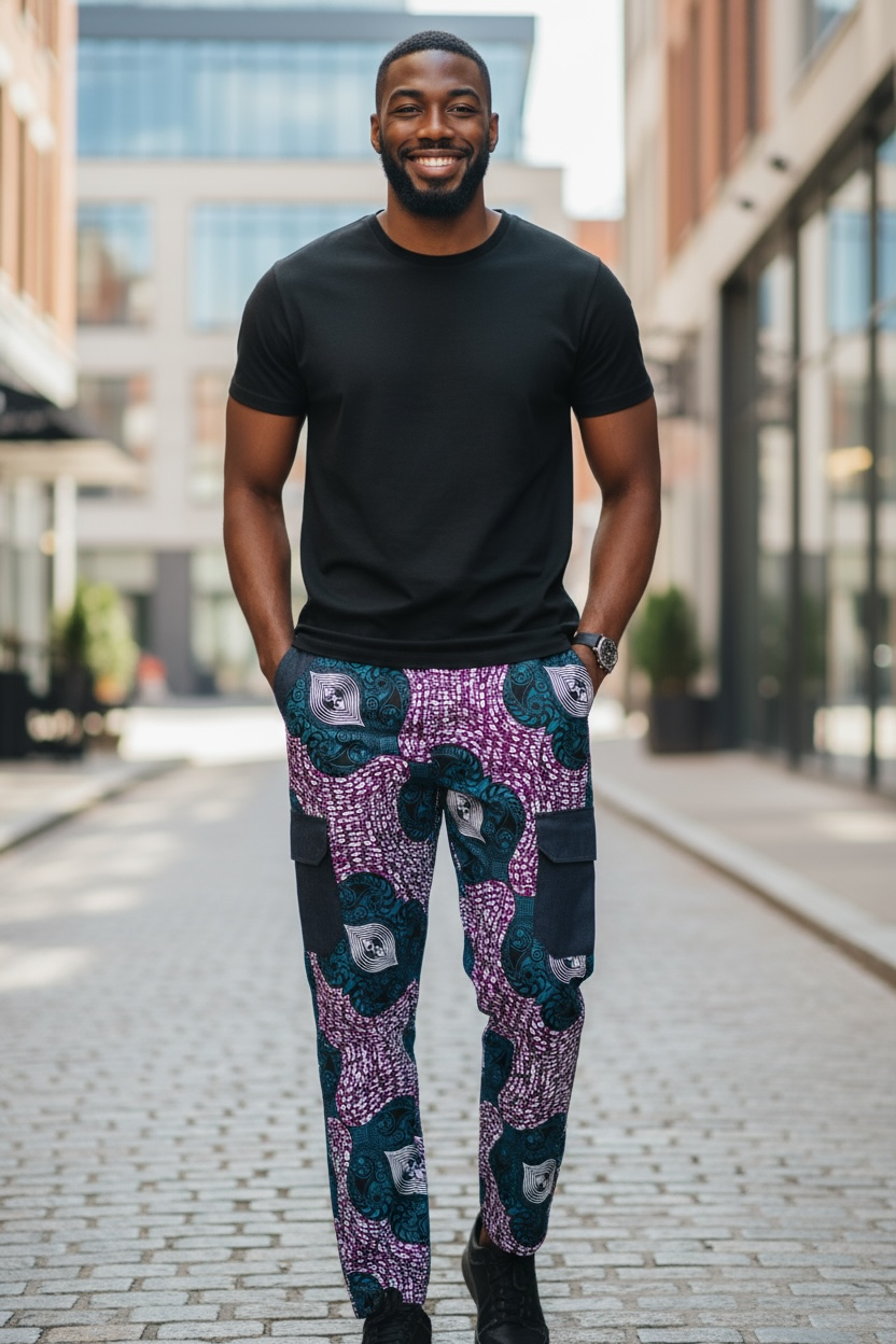 Purple Eyeish African Pant